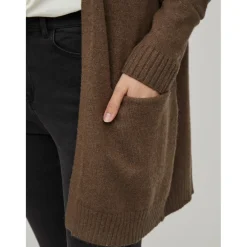VILA dame cardigan VIRIL - Crocodile DARK MELANGE