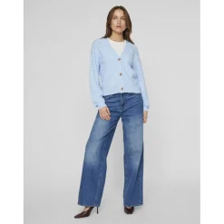 VILA dame cardigan VIRIL - Kentucky Blue MELANGE