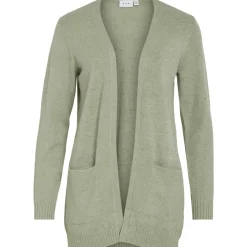 VILA dame cardigan VIRIL - Oil Green MELANGE