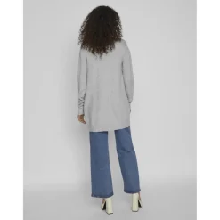 VILA dame cardigan VIRIL - Light Grey Melange