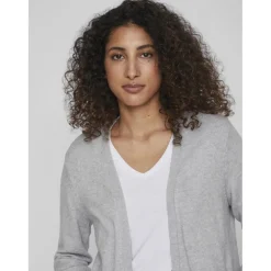VILA dame cardigan VIRIL - Light Grey Melange