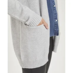 VILA dame cardigan VIRIL - Light Grey Melange