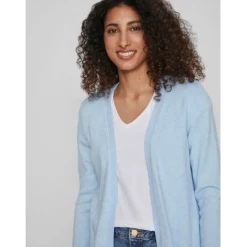 VILA dame cardigan VIRIL - Kentucky Blue MELANGE