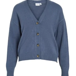 VILA DAME CARDIGAN VIRIL - Vintage Indigo Dark Melange