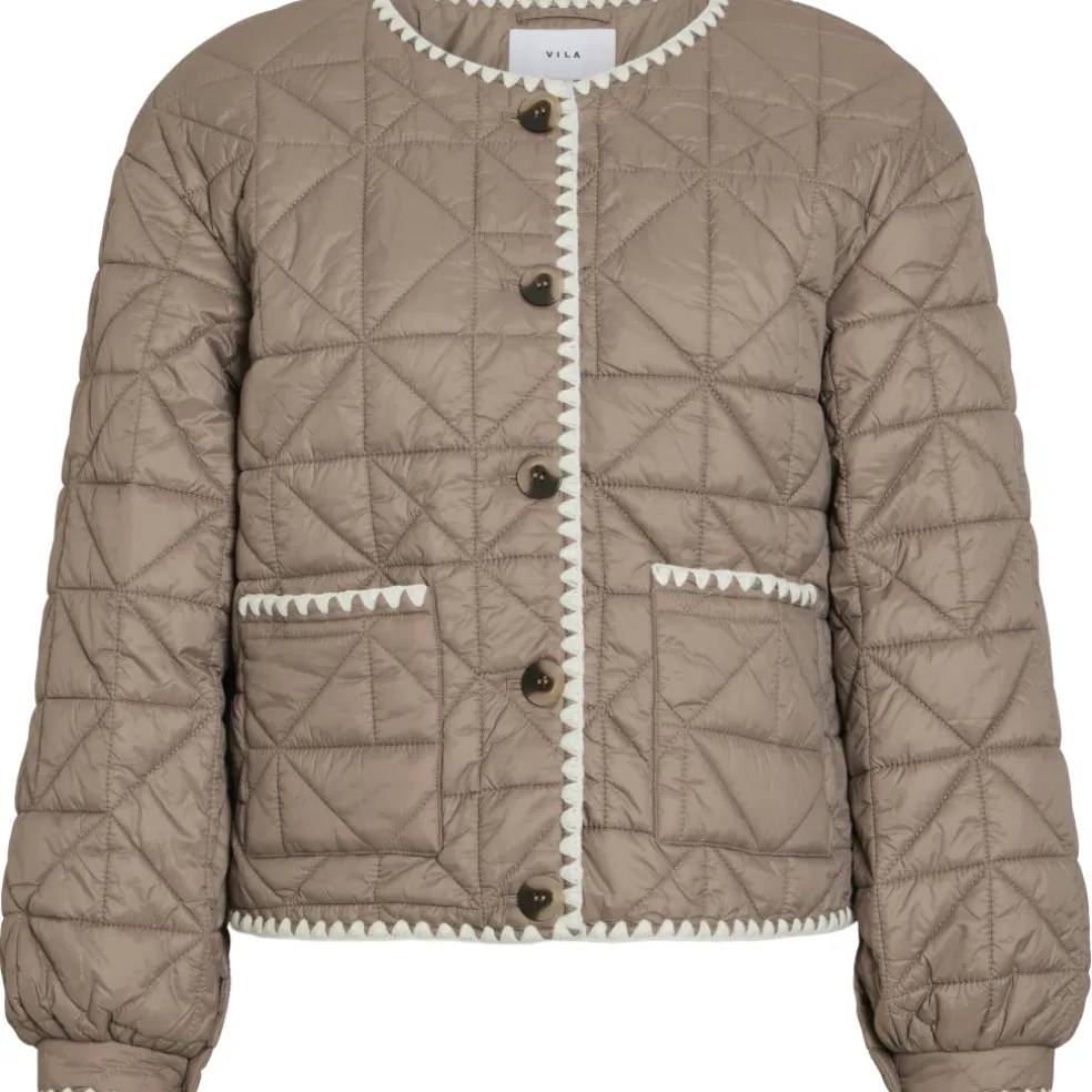 VILA dame jakke VISILLA - Mountain Trail BIRCH EDGE CROCHET