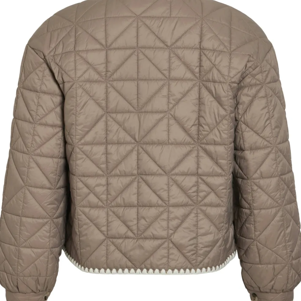 VILA dame jakke VISILLA - Mountain Trail BIRCH EDGE CROCHET