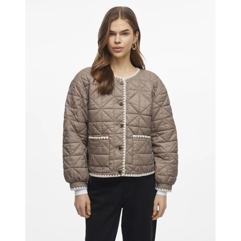 VILA dame jakke VISILLA - Mountain Trail BIRCH EDGE CROCHET