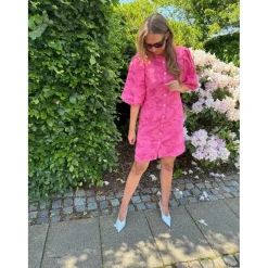 VILA DAME KJOLE VIAGGA - Sangria Sunset JACQUARD