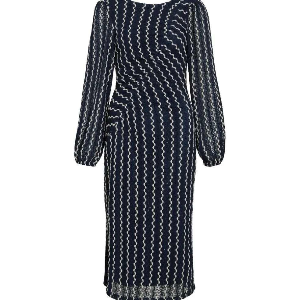 VILA dame kjole VIELLEN - Navy Blazer Birch