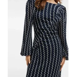 VILA dame kjole VIELLEN - Navy Blazer Birch