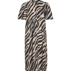 VILA dame kjole VIJONA - Birch BLACK GRAPHIC