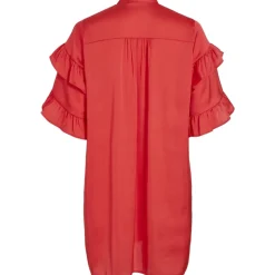 VILA dame kjole VIKAVAS - Poppy Red