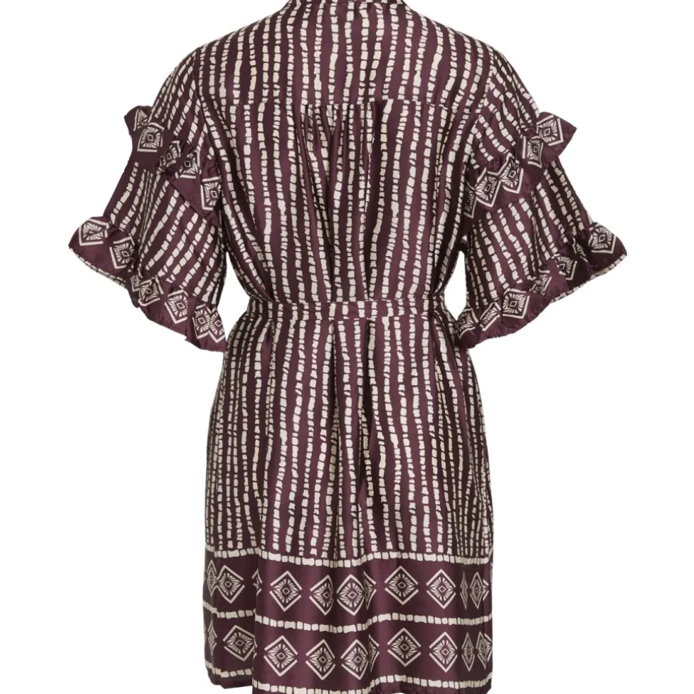 VILA dame kjole VIKAVAS - Fig Birch