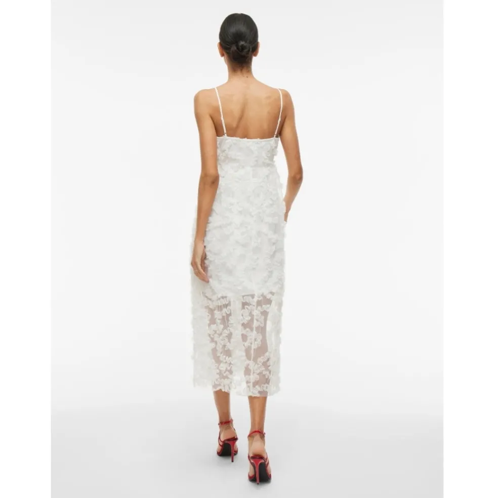 VILA dame kjole VILEONORA - Cloud Dancer