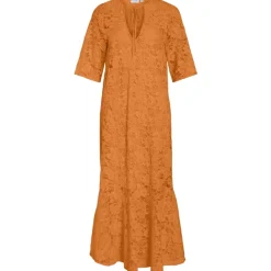 VILA dame kjole VINALINA - Sun Orange
