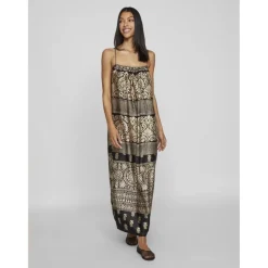 VILA dame kjole VIRAMONE - Feather Gray Graphic