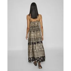 VILA dame kjole VIRAMONE - Feather Gray Graphic