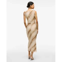 VILA dame kjole VIRIKKE - Birch BROWN