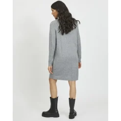 VILA dame kjole VIRIL - Medium grey melange