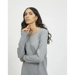 VILA dame kjole VIRIL - Medium grey melange
