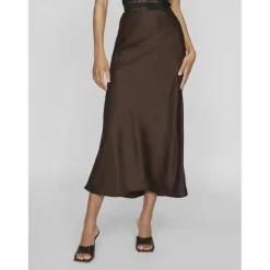 VILA dame nederdel VIELLETTE - Coffee Bean