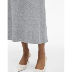 Vila dame nederdel VIRIL - Medium grey melange