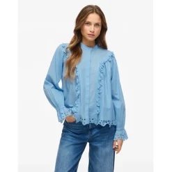 VILA dame skjorte VIANGLASSI - Blissful Blue