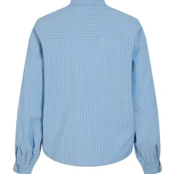 VILA dame skjorte VICASPIANA - Blissful Blue