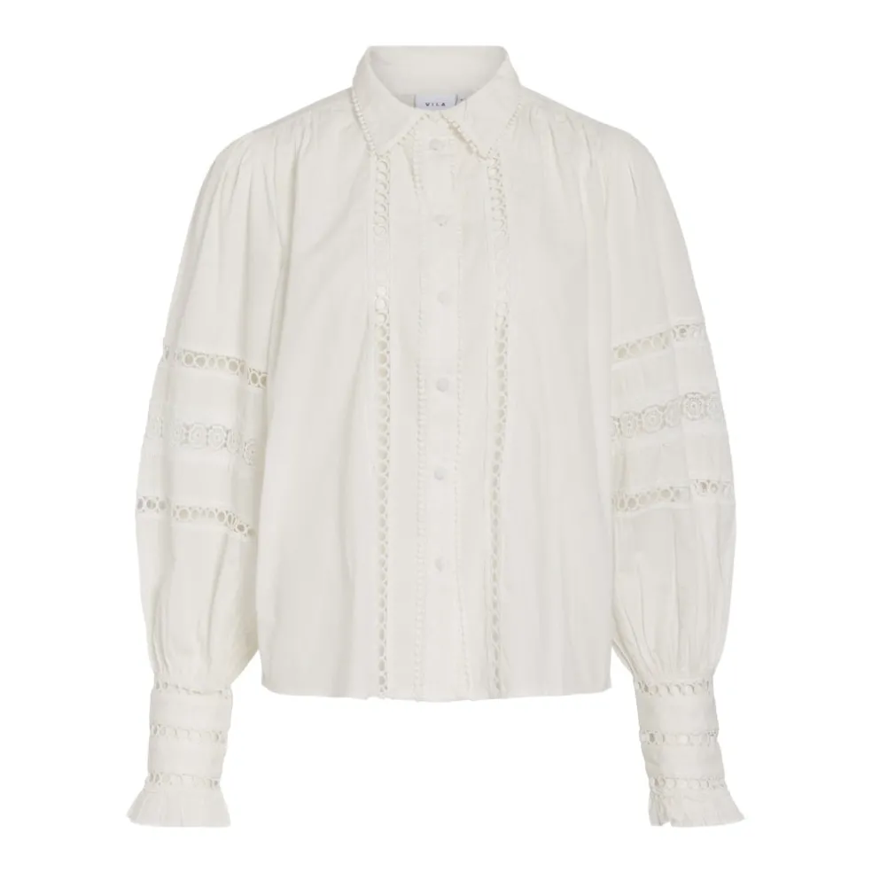 VILA dame skjorte VICORLINA - Cloud Dancer