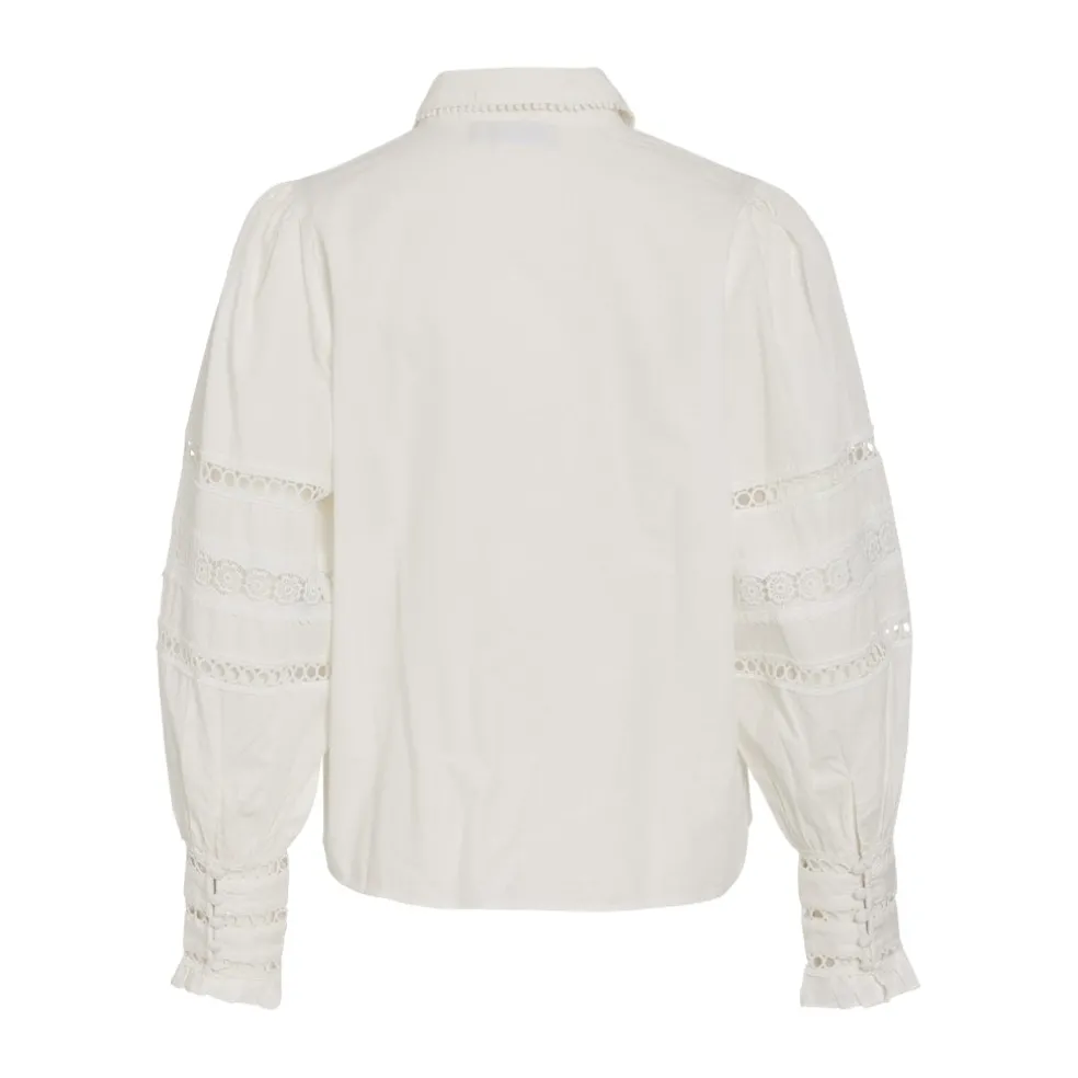 VILA dame skjorte VICORLINA - Cloud Dancer