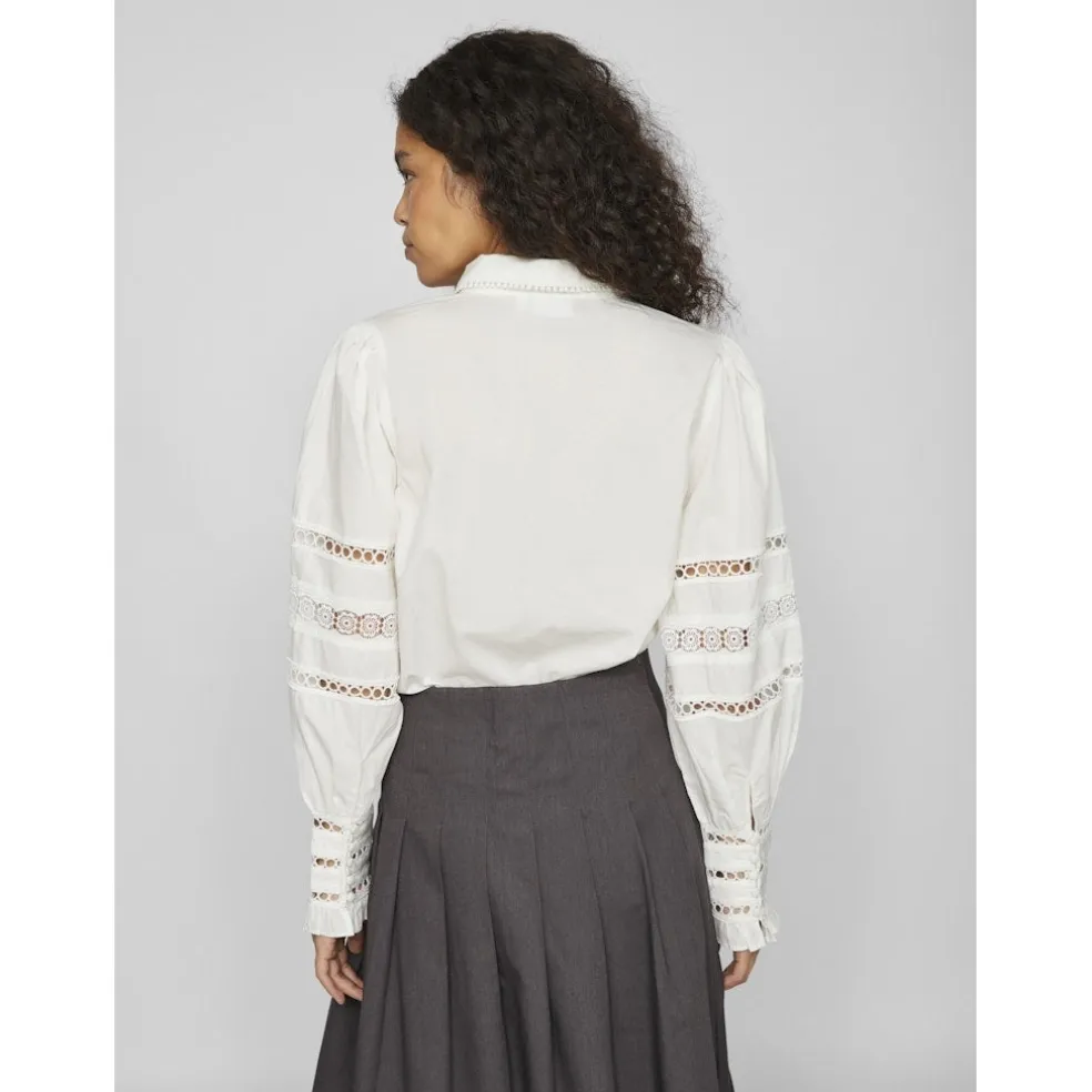 VILA dame skjorte VICORLINA - Cloud Dancer