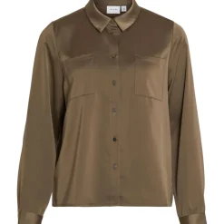 Vila dame skjorte VIJETRA - Dusty Olive