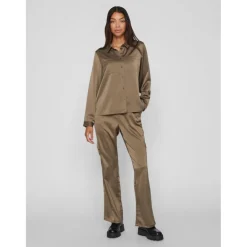 Vila dame skjorte VIJETRA - Dusty Olive