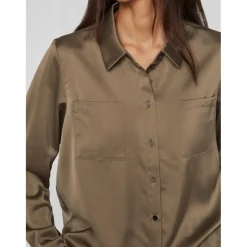 Vila dame skjorte VIJETRA - Dusty Olive