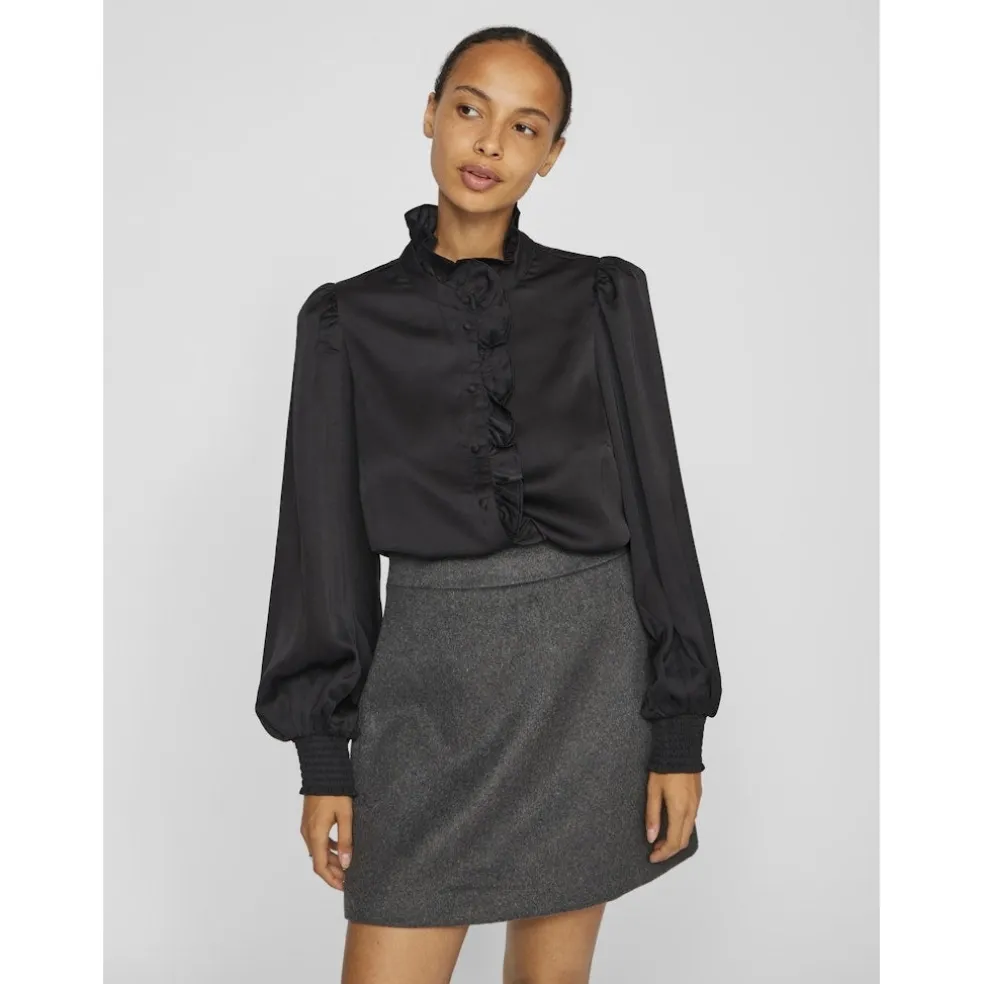 VILA dame skjorte VILUTTO - Black Beauty