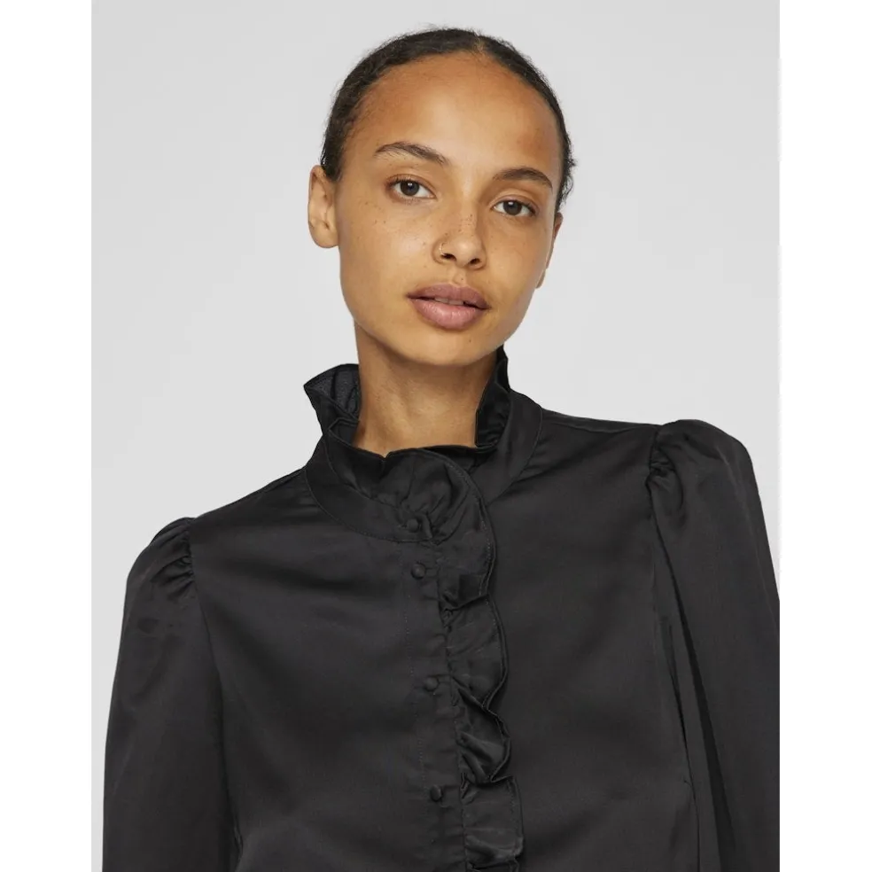 VILA dame skjorte VILUTTO - Black Beauty