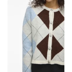 Vila dame strik cardigan VIKAYLA - Birch