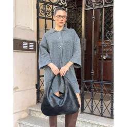 Vila dame strik kjole VILAURI - Medium grey melange