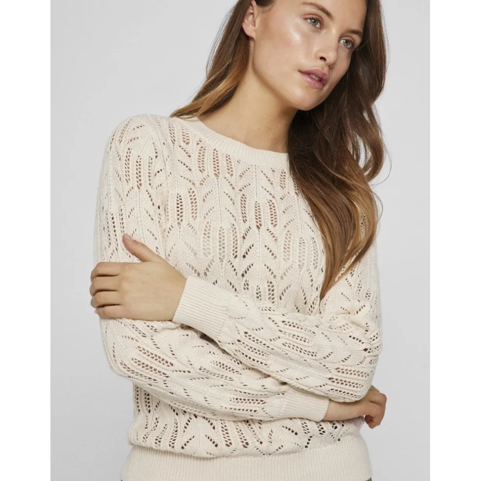 VILA dame strik VICOTTI - Birch