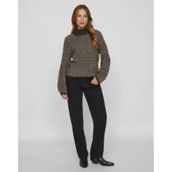 Vila dame strik VILORY - Coffee Bean