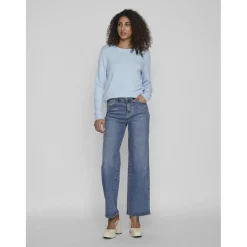 VILA dame strik VIRIL - Kentucky Blue MELANGE