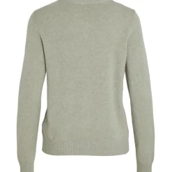 VILA dame strik VIRIL - Oil Green MELANGE