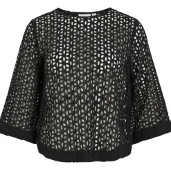 VILA DAME TOP VIAKISA - Black Beauty