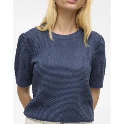 Vila dame top VIDALO - Vintage Indigo