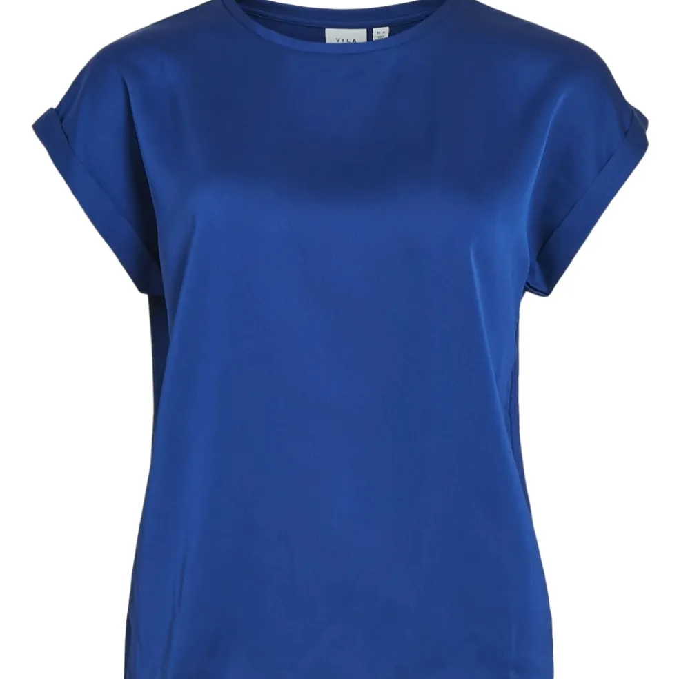 VILA dame top VIELLETTE - Mazarine Blue