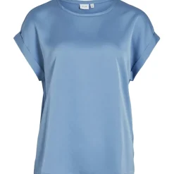 VILA dame top VIELLETTE - Blissful Blue