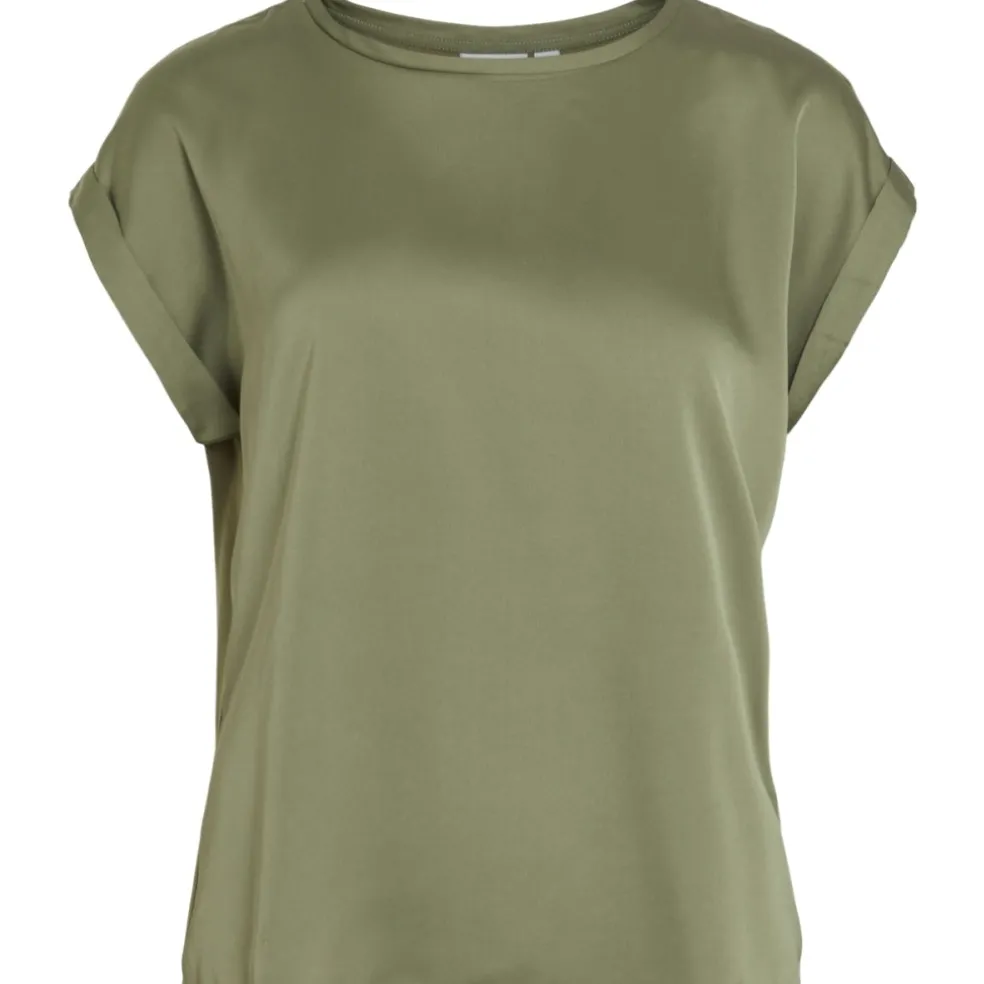 VILA dame top VIELLETTE - Oil Green