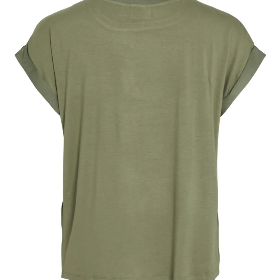 VILA dame top VIELLETTE - Oil Green