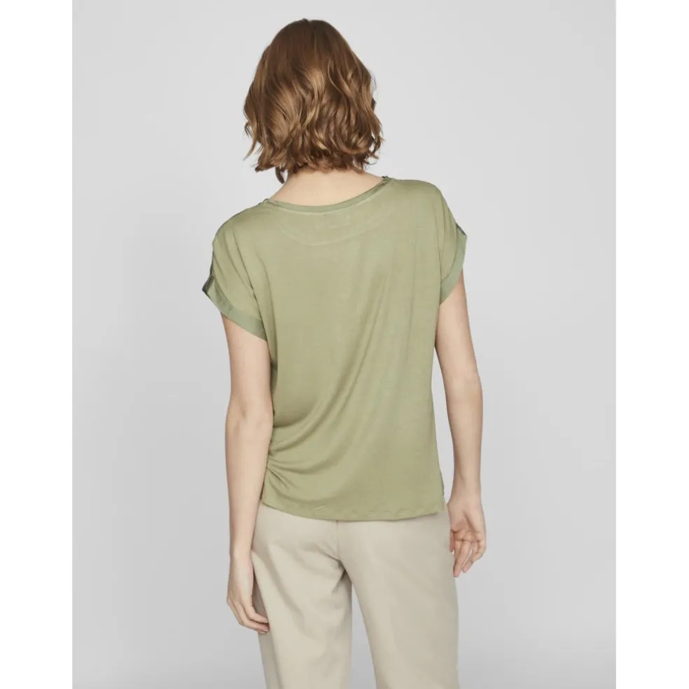 VILA dame top VIELLETTE - Oil Green