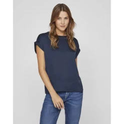 VILA dame top VIELLETTE - Navy Blazer